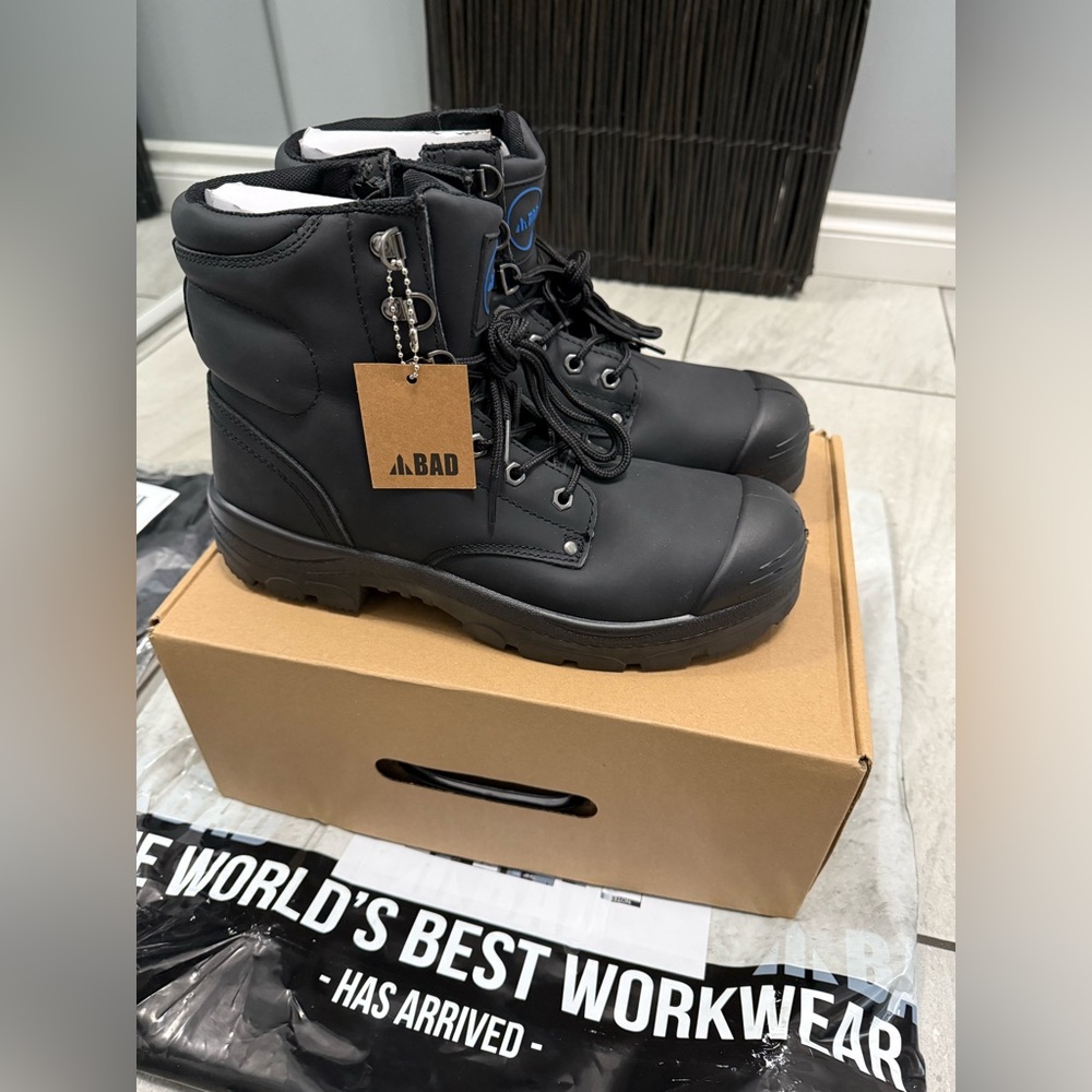 BAD Storm Australian Leader Black Work Boots